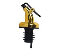 VALICLUD 4 piezas Boquilla Dosificadora para Botella de Aceite con Diseño de Prensa Tapa Antigoteo de Color Dorado Accesorios de Cocina para Vinagre y Licor