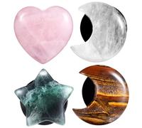 VALICLUD 4 piezas Clip de Ventilación Aromático de Cristal para Automóvil de Estrella Corazón y Luna Accesorios de Decoración para Interiores de Coche Aromatizantes y para Color Aleatorio