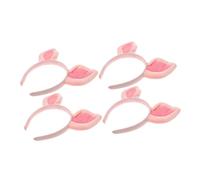 VALICLUD 4 Piezas Diadema orejas de cerdo rosa fiesta cosplay diadema linda diadema de animal de peluche diadema para el cuidado de la piel de animales orejas de burro tela