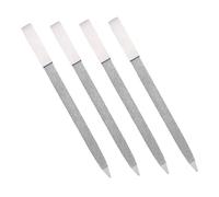 VALICLUD 4 Piezas herramientas de manicura Lima de uñas pulidor de uñas herramienta de limas de uñas lijadora de dedo herramienta de lijado manual lijado de uñas Acero inoxidable Plata