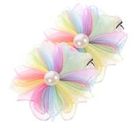 VALICLUD 4 Piezas Horquilla De Flores Diminuto Barretas Pinzas Para El Cabello De Las Niñas Chicas Accesorios Francés Pinzas Decorativas Para El Cabello Pequeña Pequeño Malla