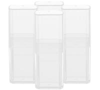 VALICLUD 4 piezas Organizador de Bastoncillos y Palillos de Dientes Caja de Almacenamiento Transparente para Hogar y Oficina Diseño Compacto y Resistente para Mantener el Dormitorios y