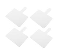 VALICLUD 4 Piezas Paletas de Borrado en Seco para Respuestas Pizarra Pequeña de Mano de Plástico Blanco, Ideales para Actividades en Casa y Talleres de Oficina, Facilitan Retroalimentación