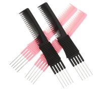 VALICLUD 4 Piezas Peine de separación Peines de estante de pelo trenzado peine para rayar el cabello peine para el cabello peine con de metal Fibra de carbon