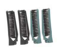 VALICLUD 4 Piezas peine plegable peines pequeños húmedo dentado desenredador peine para el cabello rizado doble cepillo redondo de viaje cepillo para el cabello cepillo de pelo de viaje AbS