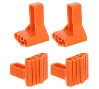 VALICLUD 4 Piezas Pies de Goma para Escalera de Mano Cubierta del Pie Escalera Antideslizantes Goma Forma de Abanico Naranja Decoración y Actividades al Aire Libre