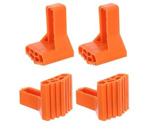 VALICLUD 4 Piezas Pies de Goma para Escalera de Mano Cubierta del Pie Escalera Antideslizantes Goma Forma de Abanico Naranja Decoración y Actividades al Aire Libre