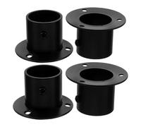 VALICLUD 4 Piezas Soporte de Abrazadera de Acero Inoxidable Negro para | Diseño Redondo de 22mm, Carga Firme, Instalación Sencilla, Resistencia a Óxido y Corrosión, Estilo Moderno
