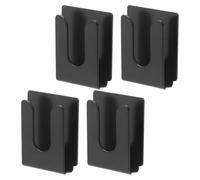 VALICLUD 4 Piezas Soporte para Micrófono de Coche, Gancho de Micrófono de Radio, Metal, Negro, Fijador Respaldo, para Coche y Varios Modelos de Automóvil