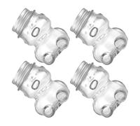 VALICLUD 4 Piezas Tarro de Miel de Cristal Tarro con Forma de Oso 160ml Vidrio y Aluminio Tapa Hermética a Prueba de Fugas para Obsequio de Boda y Viaje