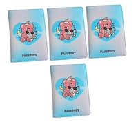 VALICLUD 4 Piezas Titular de Pasaporte de Dibujos Animados Carteras para Hombre Billetera Mujer Lindo Estuche Protector Bolsa de Viaje Tarjeta de crédito Viajar Titular de la Tarjeta