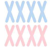 VALICLUD 40 Depresores Linguales de Plástico para Examen Oral Pediátrico, Herramienta Higiénica para Cuidado Bucal Infantil, Reutilizables en Color Azul y Rosa
