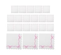 VALICLUD 40 Servilletas Para Despedida De Soltera, Fiesta, Té, Almuerzo, Recepción, Lazo, Mesa, Cena, Negro, Suministros, Shower, Picnic, Servilletas De Papel Con Borde Cuadrado '' Bebé
