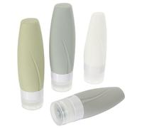 VALICLUD 4piezas Botellas De Silicona Para Viaje Dispensadores Rellenables De Champú y Loción Viaje Para Artículos De Aseo Vuelos