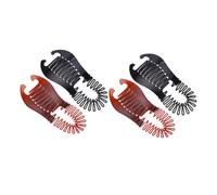 VALICLUD 4piezas Clip De Plástico Pinzas De Banana Para Cabello Accesorios De Para Mujeres Diseño Práctico y Decorativo Negro y Marrón Herramienta De Para Cabello Grueso y Rizado