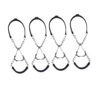 VALICLUD 4piezas Crampones De Ajustables para De Senderismo Cadenas Antideslizantes para Puntas De Equipamiento De para Hombres y Mujeres Caminos Helados y Actividades Al Aire
