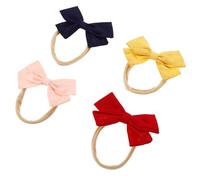 VALICLUD 4piezas Diadema Lazo para Niña Diademas Suaves para Bebés Accesorios Cabello Hechos Mano para Fiesta de Cumpleaños de Niña