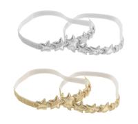 VALICLUD 4piezas Diademas de Estrellas para Niñas con Diseño de Estrella de Cinco Puntas Accesorios Cabello para Fiestas y Uso Diario