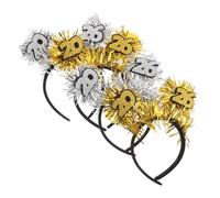 VALICLUD 4piezas Diademas Decorativas Navideñas Doradas Diademas De Año Mujer Accesorios Cabello De Feliz Año Decoración De Fiestas De Navidad y Nochevieja