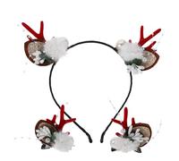 VALICLUD 4piezas Diademas Navideñas Aro Pelo Con Astas Pasadores De Pelo De Reno Para Fiestas Diadema De Ciervo Banda De Cuerno De Ciervo Para Fotos De Navidad