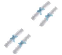 VALICLUD 4piezas Ligaduras De Encaje Elegantes y Piedras Brillantes Para Novia Accesorios De Boda Diseño De y Lazo Perfectos Para Vestidos De Boda y Para De Honor