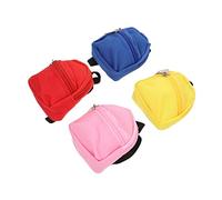 VALICLUD 4piezas Mini Mochila De Muñeca Accesorios De De Infantes Decoración De Micro Diseño Creativo Colores Azul y Amarillo