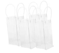 VALICLUD 4piezas Obsequio Transparentes para Vino Bolsa de Obsequio de Mano Accesorios de Paquete Bolsa Transparente Conveniente para Fiesta y Exteriores