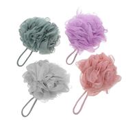 VALICLUD 4piezas Paquete De Bolas De Esponja Vegetal Para Ducha Exfoliante Corporal Accesorios De Baño