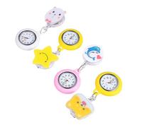 VALICLUD 4piezas Relojes De Bolsillo para Enfermera Extensibles Reloj De Enfermera Clip Colgante Práctico para Estudiantes y Personal De Enfermería Hospitales