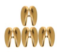 VALICLUD 5 Almohadillas para Gafas de Cerámica Repuesto Antideslizante Ovalado Suaves Protectores para Nariz Color Dorado