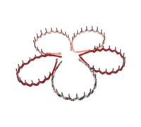 VALICLUD 5 Diademas Cabello Peine de Dientes de Tiburón, Diseño de Leopardo en Chiffon y Plástico, Antideslizantes y Versátiles para Mujeres y Hombres al Color Aleatorio Varios estilos