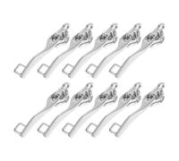 VALICLUD 5 Pares de Tiradores de Cremallera para Equipaje Doble Capa Resistente Orificio de Bloqueo Único Metal de Alta Resistencia en Color Plata Espejo Repuesto para Maletas y