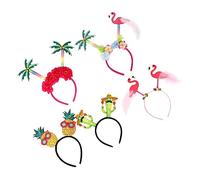 VALICLUD 5 Piezas Accesorio Flamenco Diadema De Fiesta Luau Diadilla Trópico Decoraciones De Fiesta Tropical Tema Temático Accesorios Para El Cabello De Piña Banda Para El Pelo El Plastico