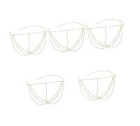 VALICLUD 5 Piezas Cara Joyería De Diamantes De Imitación Nylon Crossbody Bolsas Para Las Mujeres Oro Labret Joyería De Oro Tocado Nupcial Tocado Cadenas De Pelo Tiara Diadema De Oro Novia