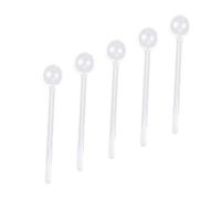 VALICLUD 5 piezas Cucharas de Transparentes para Café y Té con Mango Cucharillas para Bebidas y Postres Resistentes y para Uso Diario Reutilizable