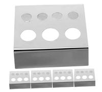 VALICLUD 5 Piezas estante de color titular de la del soportes para tapas de para organizador de pigmentos base de para Acero inoxidable Plata