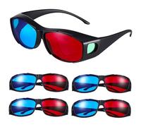 VALICLUD 5 piezas Gafas Rojo y Azul para Películas Tv y Proyectores Ligeras Compactas Baterías para Experiencia Visual Profunda y Realista