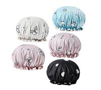 VALICLUD 5 Piezas Gorros de Ducha Reutilizables para Mujer Impermeables y Ajustables Protección para Cabello Baño Spa y Cocinar Colores Aleatorios Color Aleatorio