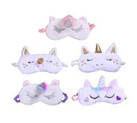 VALICLUD 5 Piezas Máscara de de Peluche Unicornio Pack de Antifaces para Ojos Cubierta Transpirable y para y