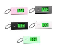 VALICLUD 5 Piezas Reloj Digital Silencioso Portátil Electrónico Relojes para Enfermeras Relojes Digitales Reloj Digital De La Cadena De Claves Pequeñas Llavero El Plastico
