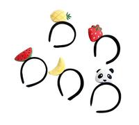 VALICLUD 5 Piezas sombreros de frutas de favores de fiesta para niños diadema sandía tiara pelo de fiesta aro de pelo de panda pequeño y fresco venda emitir tarjeta sombrerería