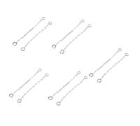 VALICLUD 5 Series Accesorios Chica Cadenas De Zapatos Para Encantos Para Zapatos Elegante Encanto De Cadenas De Cordones Moda Vistoso Silver Aleación De Zinc 2 Piezas X 5