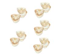 VALICLUD 5 Series Copa De Cristal De Champán Cuenco Reemplazable De Uñas Plato De Uñas Con Tapa Cuenco Para Uñas Taza De Plato De Uñas De Vidrio Vaso De Cristal Naranja 2 Piezas X 5