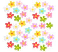 VALICLUD 50 Piezas de Accesorios de Resina en Forma de Margarita de Cinco Pétalos, Diseño Mini para Decoración de Uñas y Proyectos DIY de Uso Diario Color Aleatorio