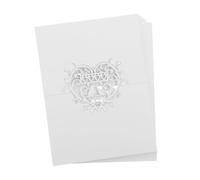 VALICLUD 50 Piezas Tarjetas de Nombre para Mesa con Diseño de Pajaritos Forma de Corazón Tarjetas Decorativas para Bodas Showers Fiestas de San Valentín de Compromiso Blancas y Ligeras