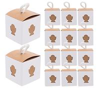 VALICLUD 50Piezas Caja De Envoltura Para Celebraciones Para Galletas Vintage Papel Kraft Para DIY y Decoración