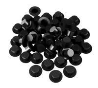 VALICLUD 50Piezas Mini Sombrero de Plástico Negro Bricolaje de Accesorios Decorativos Manualidades y Fiestas