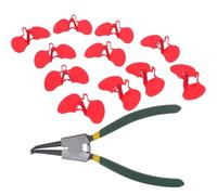 VALICLUD 51 Piezas Gafas Antipicaje para Gallinas Rojas sin Correa Tamaño Grande con Pinza Instalación Suministros Agrícolas para Prevención de Conflictos y Protección Aves de Corral