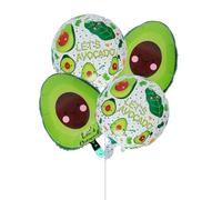 VALICLUD 5piezas Balloones de Foil con Patrón de Aguacate Globos Mylar Reutilizables para Cumpleaños Decoración de Fiesta y Aniversarios