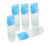 VALICLUD 5piezas Botellas De Tinte Dispensador Aceite Peine Para Teñir Botella Plástico Color Herramientas Teñir Peine Aplicador Grifo Agua Peluquería